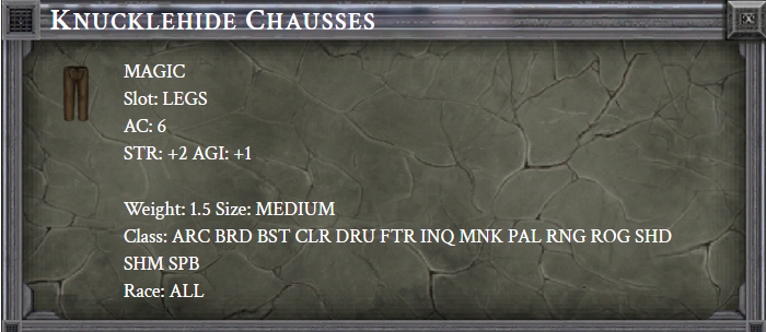 KNUCKLEHIDE CHAUSSES item card